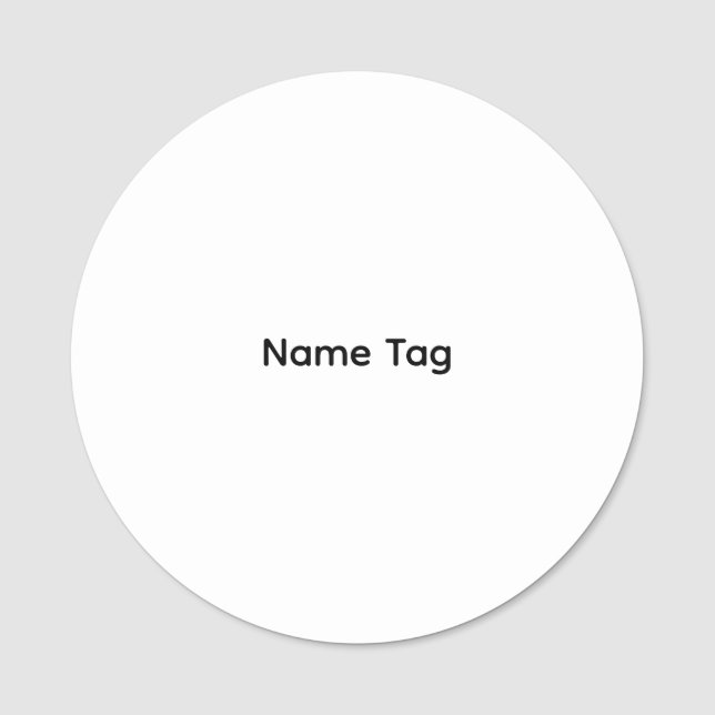 Etiqueta De Nome Placa Personalizada Simples | Placa de Nome Clássi (Frente)