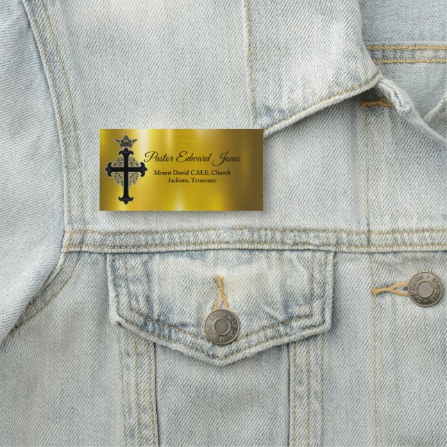 Etiqueta De Nome Policial da Igreja (In Situ)