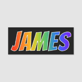 Etiqueta De Nome Primeiro Nome "JAMES": Corante Arco-Íris Divertido