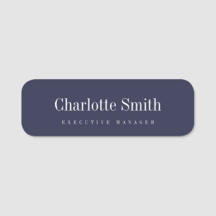 Etiqueta De Nome Profissional Clássico Elegante Minimalista