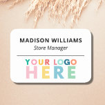 Etiqueta De Nome Profissional Personalizado de Logotipo Corporativo<br><div class="desc">Procurando nomes de etiqueta de marca para seus funcionários? Confira este Nome de etiqueta profissional personalizado do logotipo corporativo. Você pode adicionar seu logotipo e detalhes muito facilmente ou personalizar ainda mais usando a ferramenta design. Feliz branding!</div>