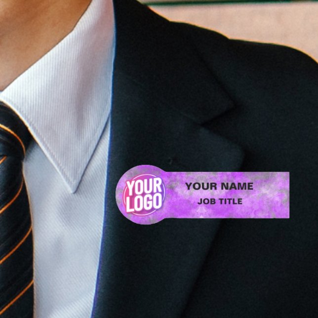 Etiqueta De Nome Profissionalismo de Assinatura: Funcionário de Log (Criador carregado)