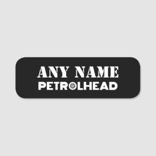 Etiqueta De Nome Qualquer nome de Petrolhead Personalizada