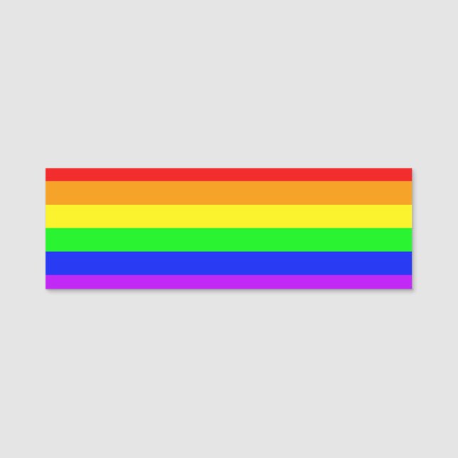 Etiqueta De Nome Rainbow Flag (Frente)