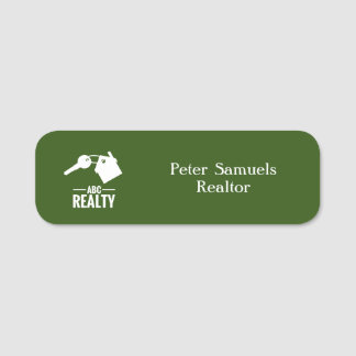 Etiqueta De Nome Real Estate Green