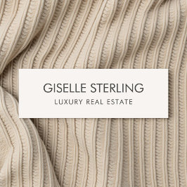 Etiqueta De Nome Real Estate Neutral Beige Luxury 