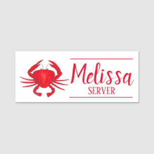 Etiqueta De Nome Restaurante do Red Maryland Crab Seafood Shack