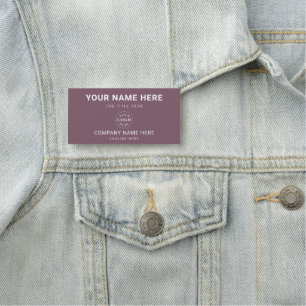 Etiqueta De Nome Retângulo Vermelho Personalizado de 3" X 1,5"