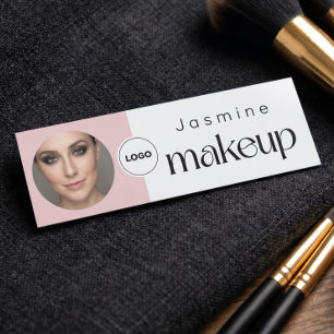 Etiqueta de Nome Rosa Bege Slim Beauty Professiona