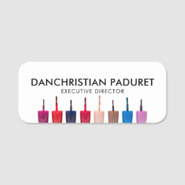 Etiqueta De Nome Salão de pregas do conjunto de cores polonês