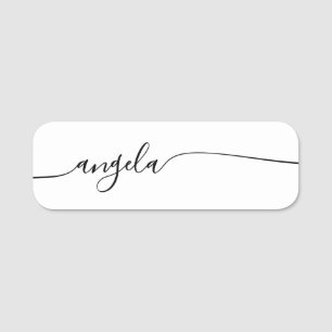 Etiqueta De Nome Script de Assinatura de Glam Moderno