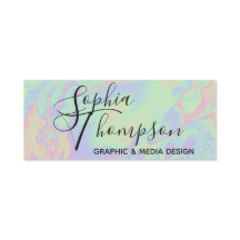 Script Holográfico Moderno do Rainbow Pastel