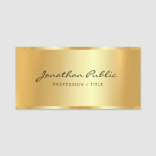 Etiqueta De Nome Script Manuscrito Profissional Elegante Personaliz