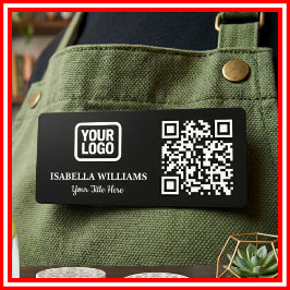 Etiqueta De Nome Seu Logo Aqui Simples Moderno Minimalista Código Q