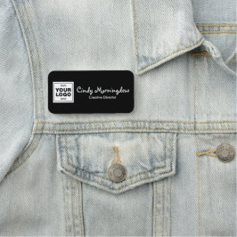 Etiqueta De Nome Seu Logotipo - Quadrado - Fundo BRANCO