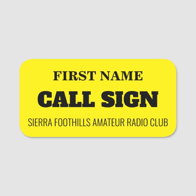 ETIQUETA DE NOME SFARC (Frente)