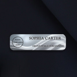 Etiqueta De Nome Silver Cloth Classic Name Badge Custom