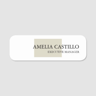 Etiqueta De Nome Simples e Minimalista Moderno
