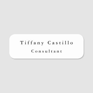 Etiqueta De Nome Simples Elegante Moderno