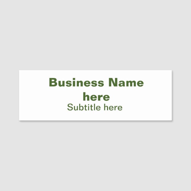 Etiqueta De Nome simples empresa adicionar seu nome texto q r códig (Frente)