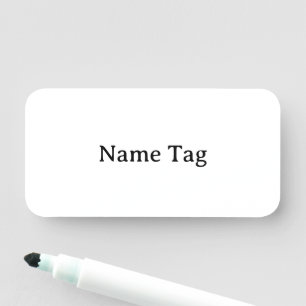 Etiqueta De Nome Simples Profissional 3" X 1.5" Retângulo Quadro Br