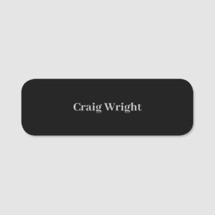 Etiqueta De Nome Simples profissional e simples personalizado