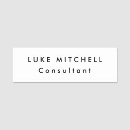 Etiqueta De Nome Simples Trendy White Professional Creative