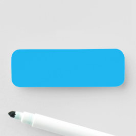 Etiqueta De Nome Solid Cyan Blue Background | Summer Minimal Style