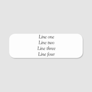 Etiqueta De Nome Sua mensagem aqui adicionar texto nome imagem cita