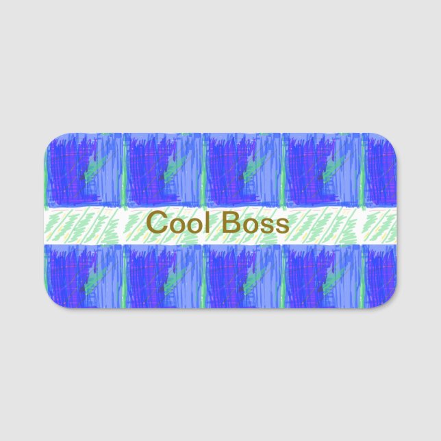 Etiqueta De Nome Tema náutico (Frente)