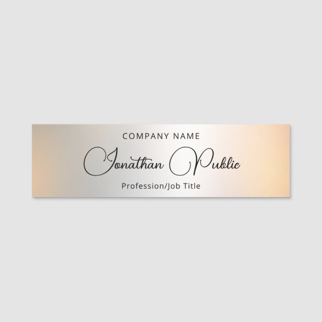 Etiqueta De Nome Tendência Elegante de Modelo manual (Frente)