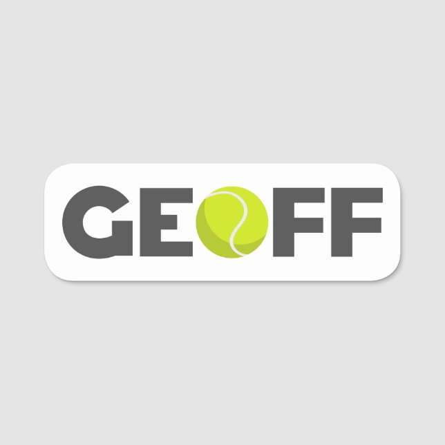 Etiqueta De Nome Tênis de Geoff (Frente)