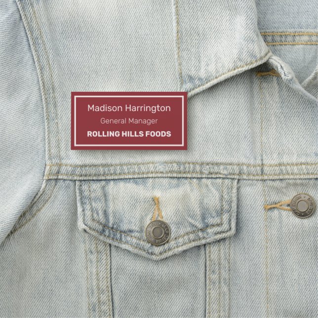 Etiqueta De Nome Texto e cor personalizados (In Situ)