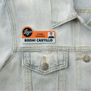 Etiqueta De Nome Título de ID de Foto de Logotipo Personalizado Sim