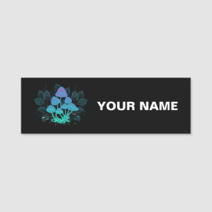 Etiqueta De Nome Toadstools em arbustos