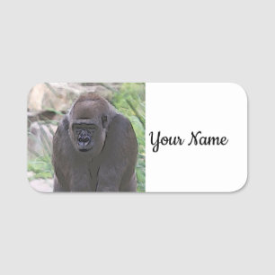Etiqueta De Nome toony Gorilla