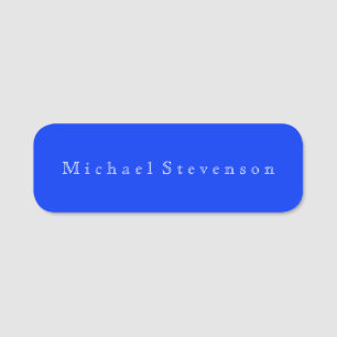 Etiqueta De Nome Ultramarine Blue Elegant Modern Business