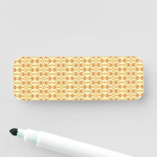 Etiqueta De Nome um fundo amarelo e branco com um traço