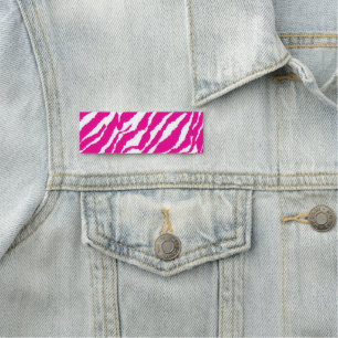 Etiqueta De Nome Um intrincado padrão floral em rosa e branco, arte