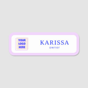 Etiqueta De Nome Vendedor Popup Fofo com Logotipo Personalizado