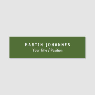 Etiqueta De Nome Verde Floresta Elegante Mínima Moderna