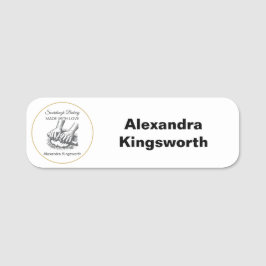 Etiqueta De Nome Vintage retro fabrico artesanal padaria de Sourdou