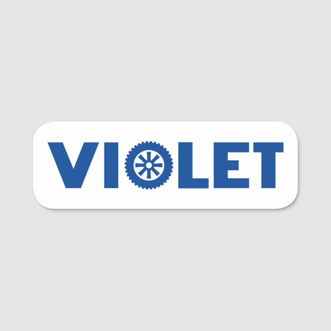 Etiqueta De Nome Violet Petrol Head (Frente)