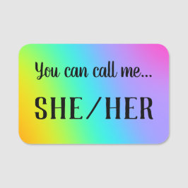 Etiqueta De Nome "Você Pode Me Chamar... Ela/Ela" Pronounes Pin