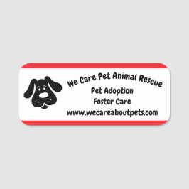 Etiqueta De Nome Volunteer Animal Pet Dog