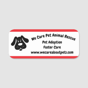 Etiqueta De Nome Volunteer Animal Pet Dog