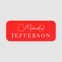 White Elegant Handwrite on Strawberry Red Modern