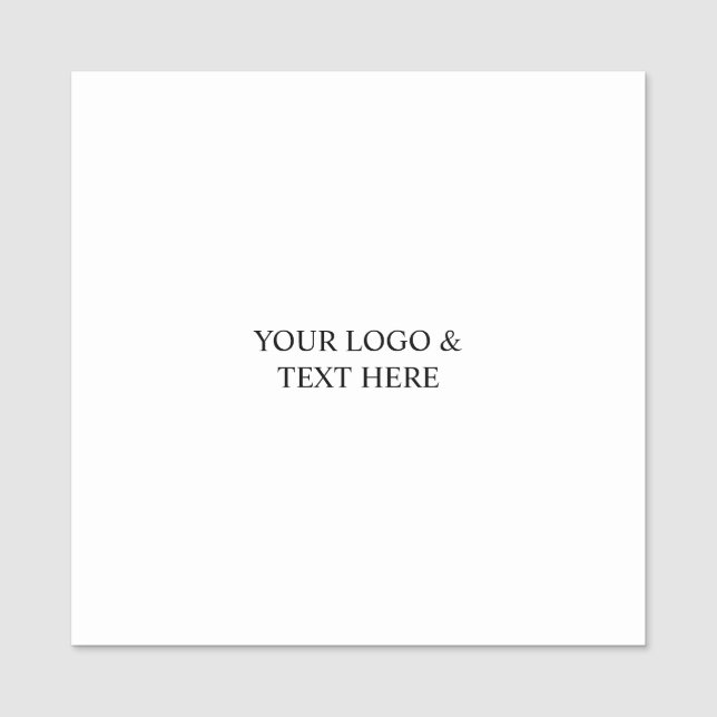 Etiqueta De Nome White Personalized – Your Logo & Text Here (Frente)