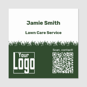 Etiqueta De Nome White Verde da Companhia de Logotipo do QR-Code do