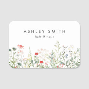 Etiqueta De Nome Wildflower Meadow
